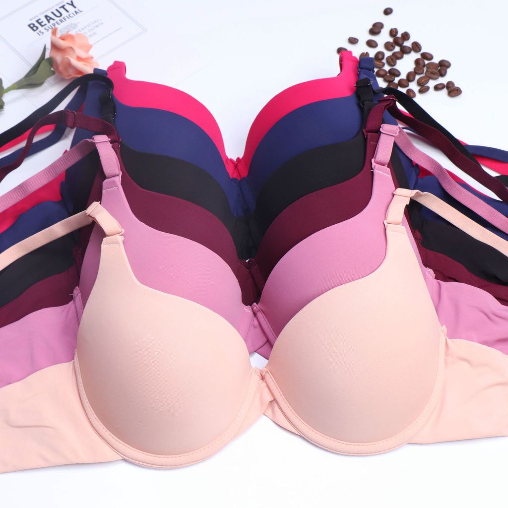 Wire-Free Seamless Push-Up Plus Size Bra (Pack of 3)