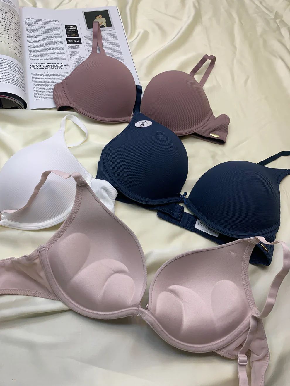 Wire-Free Seamless Push-Up Plus Size Bra (Pack of 3)