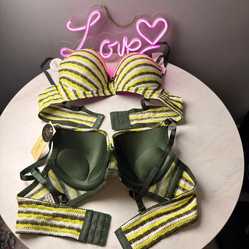 Candy Stripe Premium Lift Bra (Pack of 3)