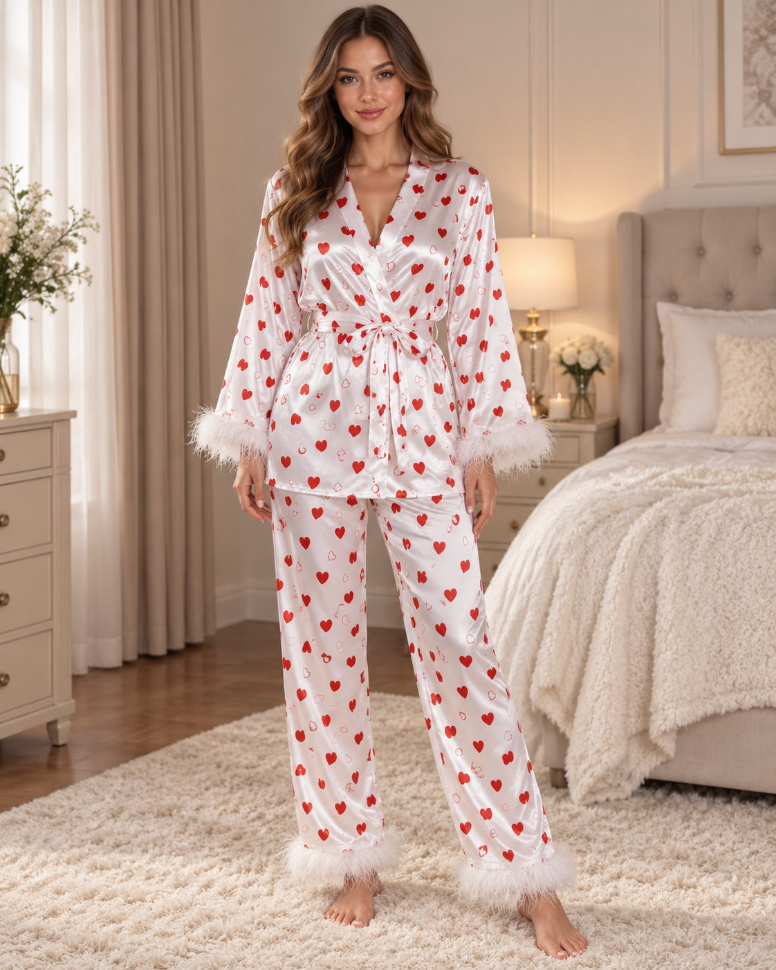 Silk Furr Pajama Set