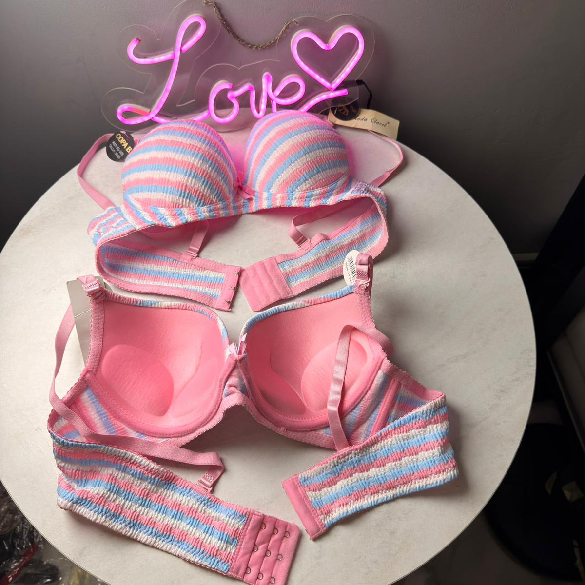 Candy Stripe Premium Lift Bra (Pack of 3)