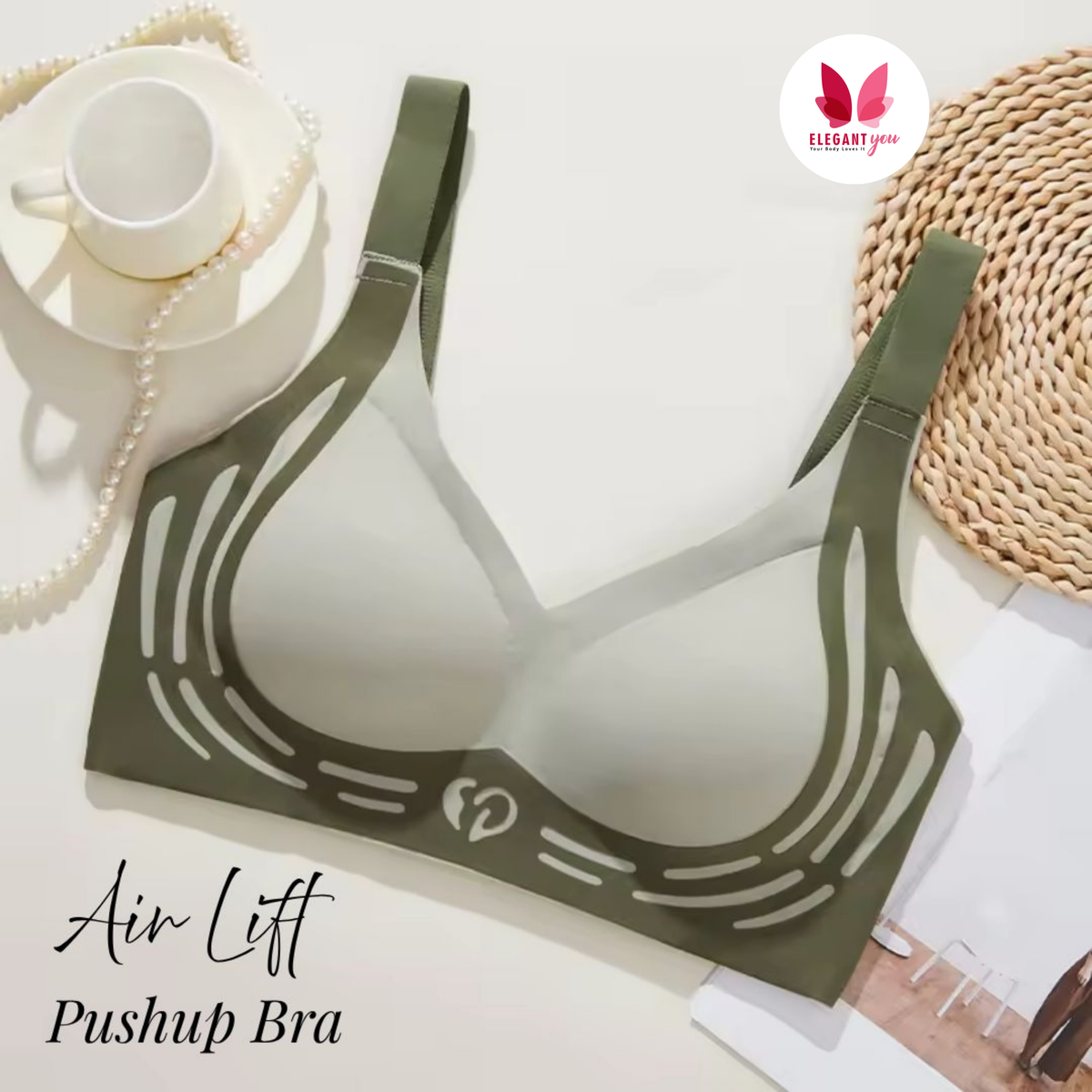 No Rash Seamless Wireless Push-Up Bra (Pack of 3)