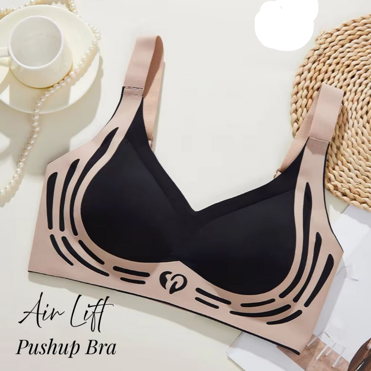 No Rash Seamless Wireless Push-Up Bra (Pack of 3)