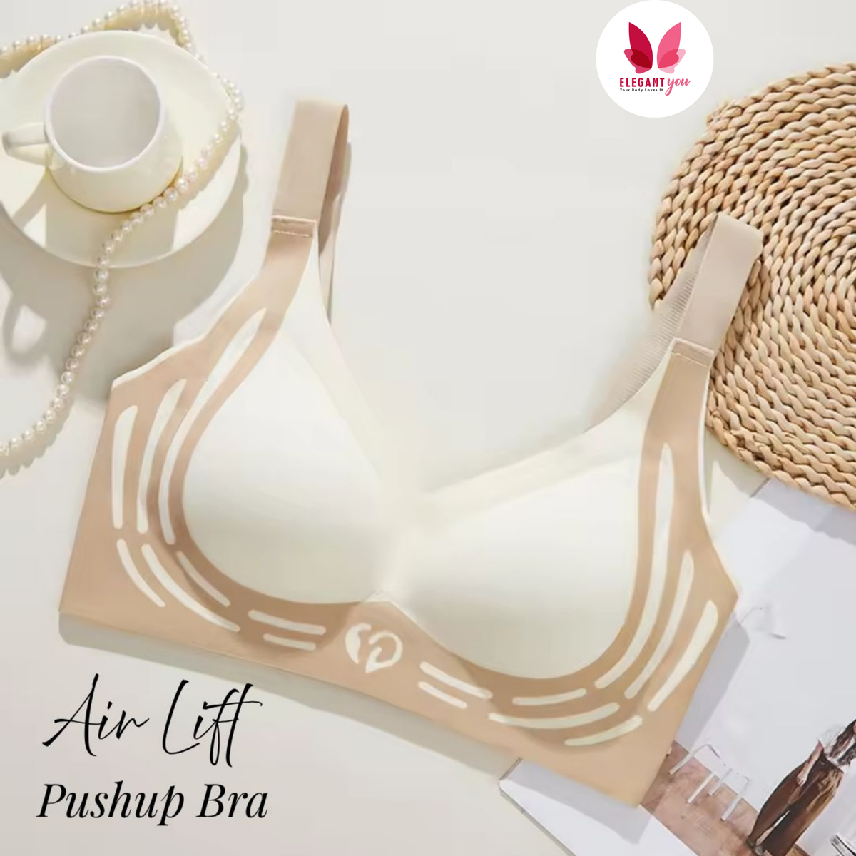 No Rash Seamless Wireless Push-Up Bra (Pack of 3)