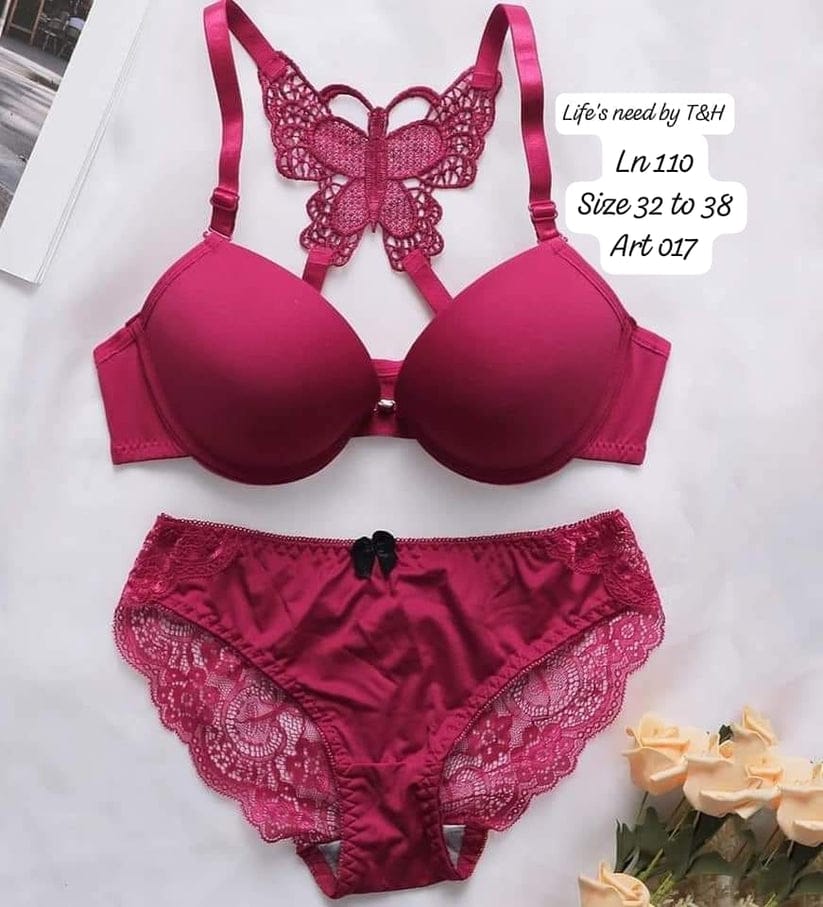 Front Open Butterfly Back Bra Set (Pack of 3)