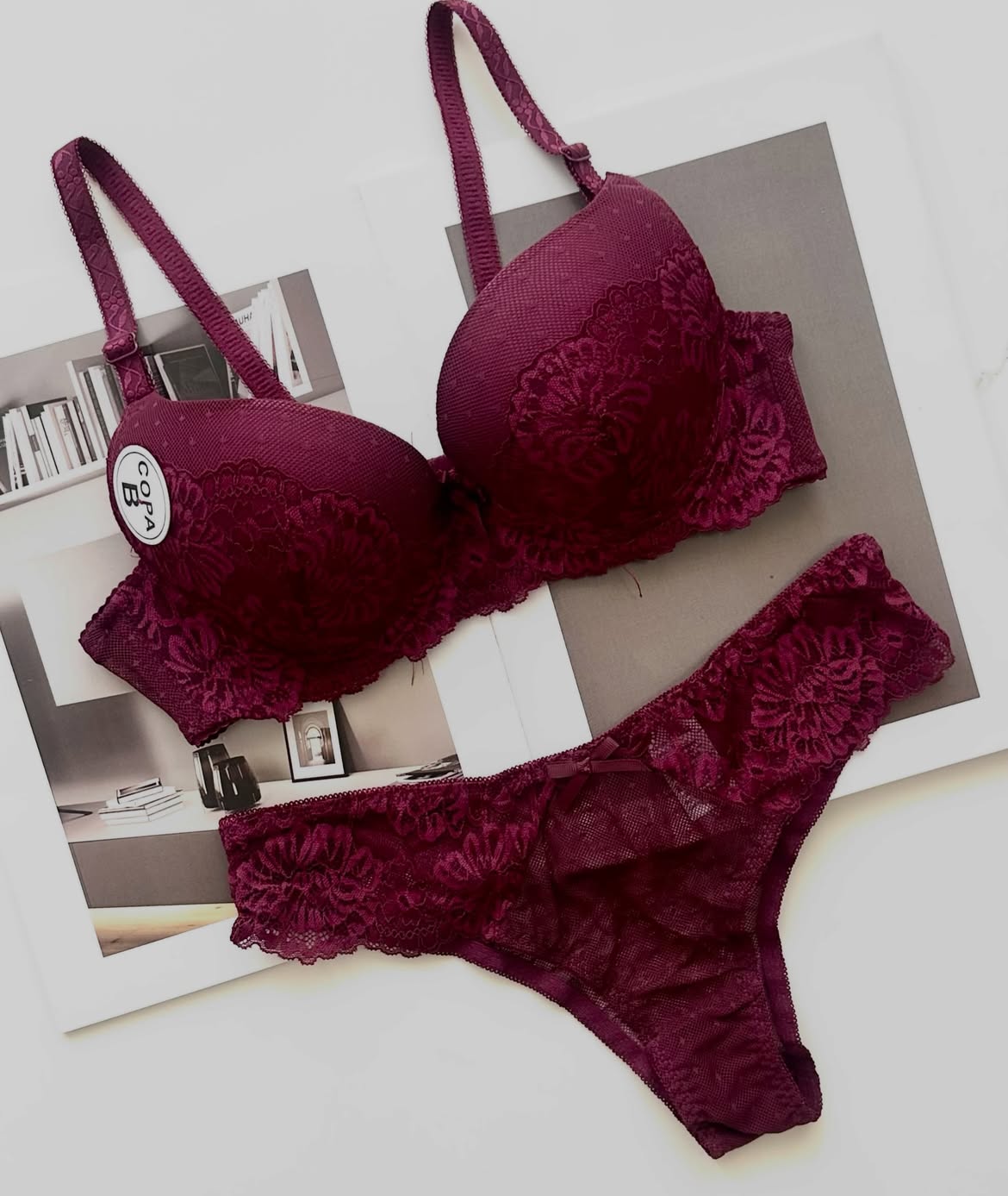 Floral Lace Lingerie Set (Pack of 3)