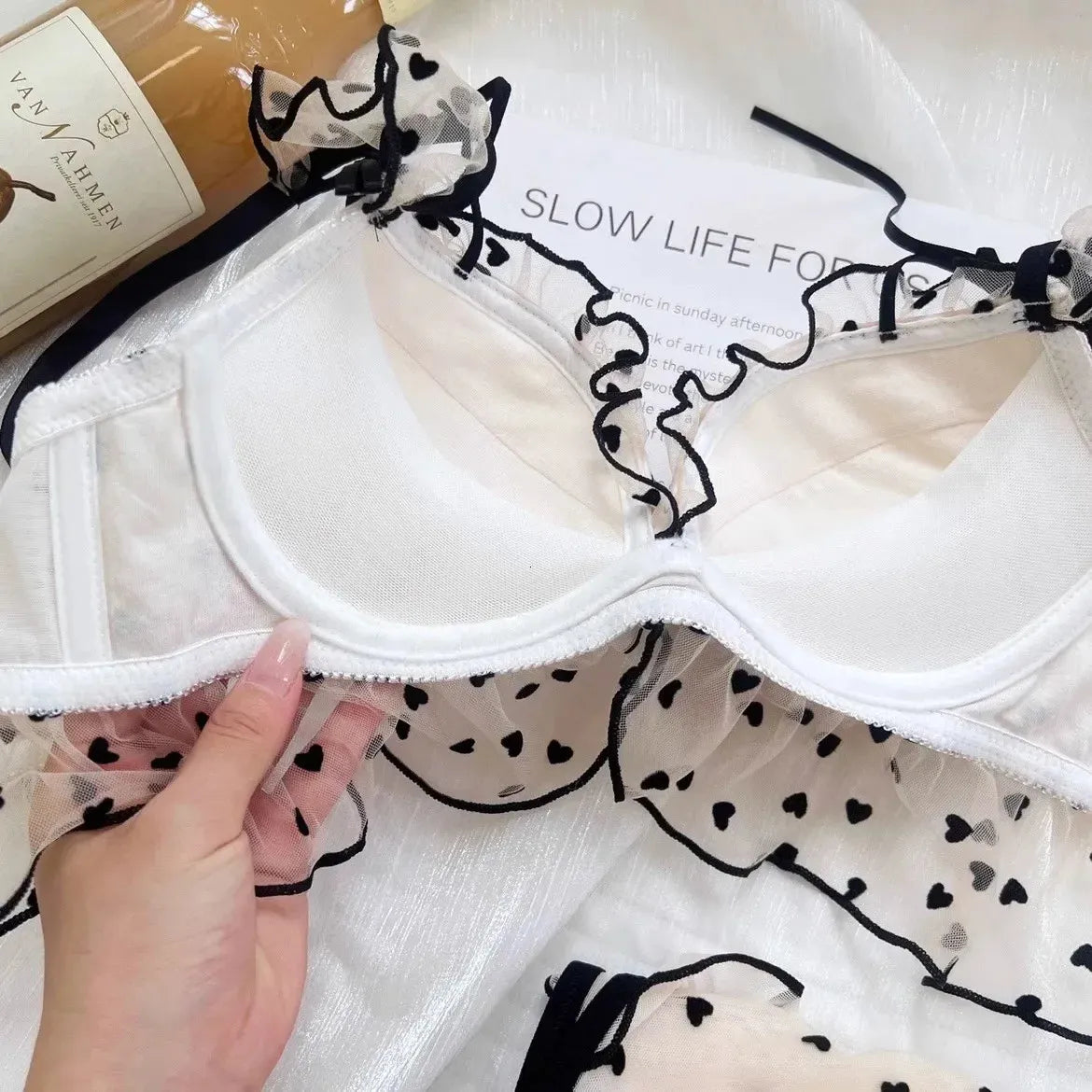 Floral Heart Embroidered Push-Up Bra (Pack of 3)