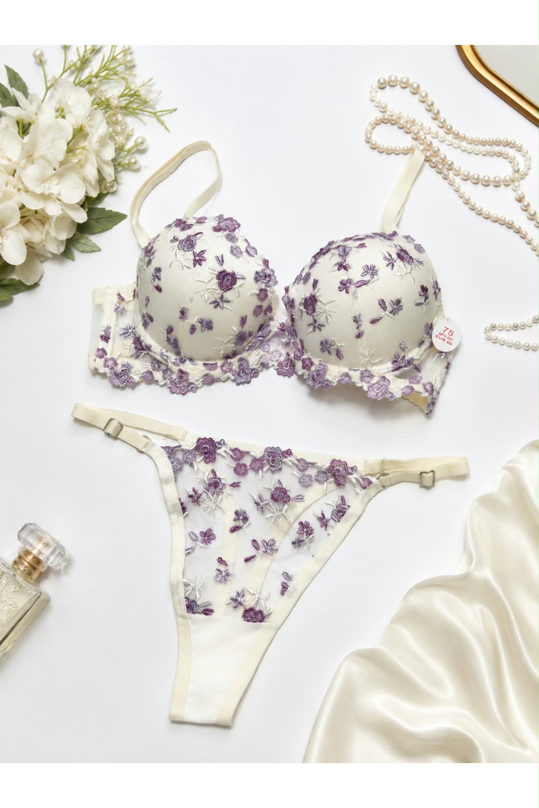 Floral Push-Up Bra Set (Pack of 3)