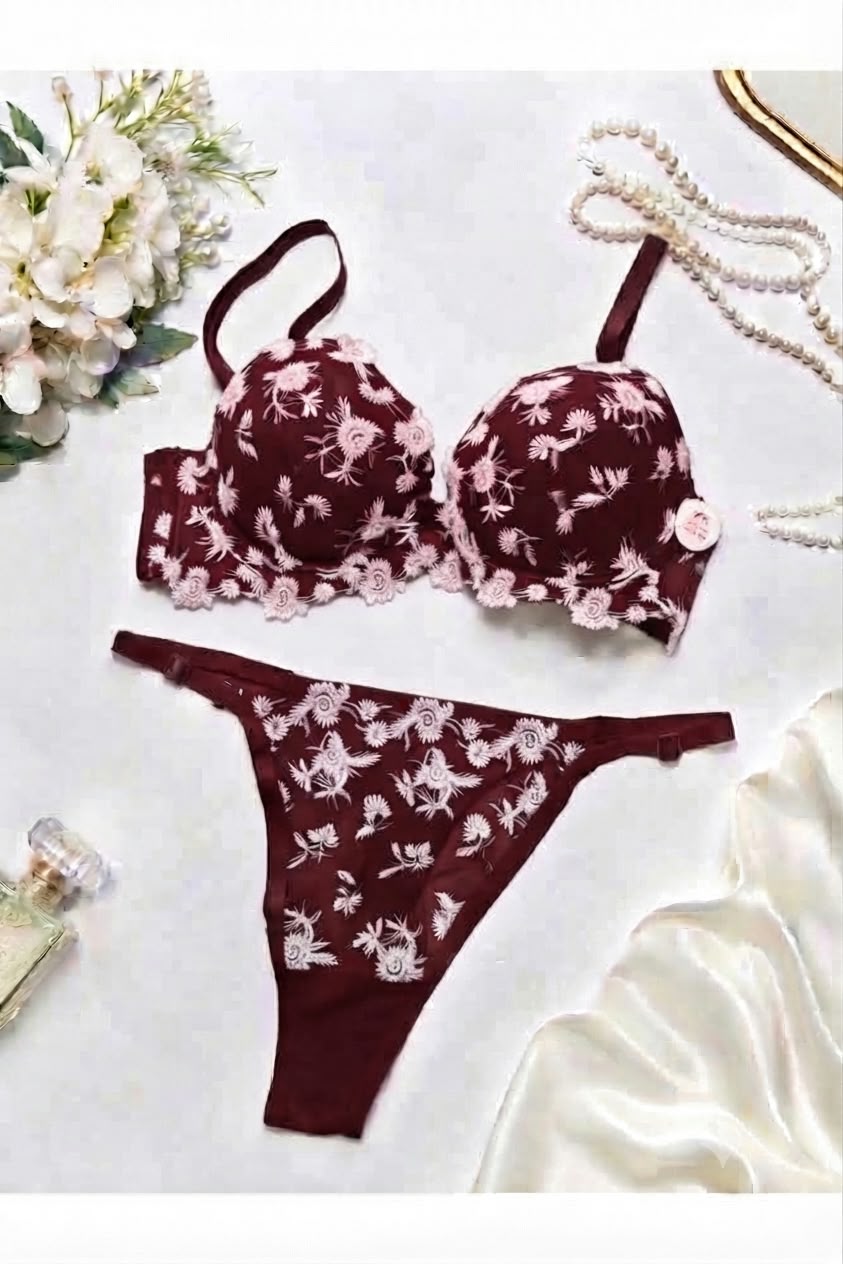Floral Push-Up Bra Set (Pack of 3)