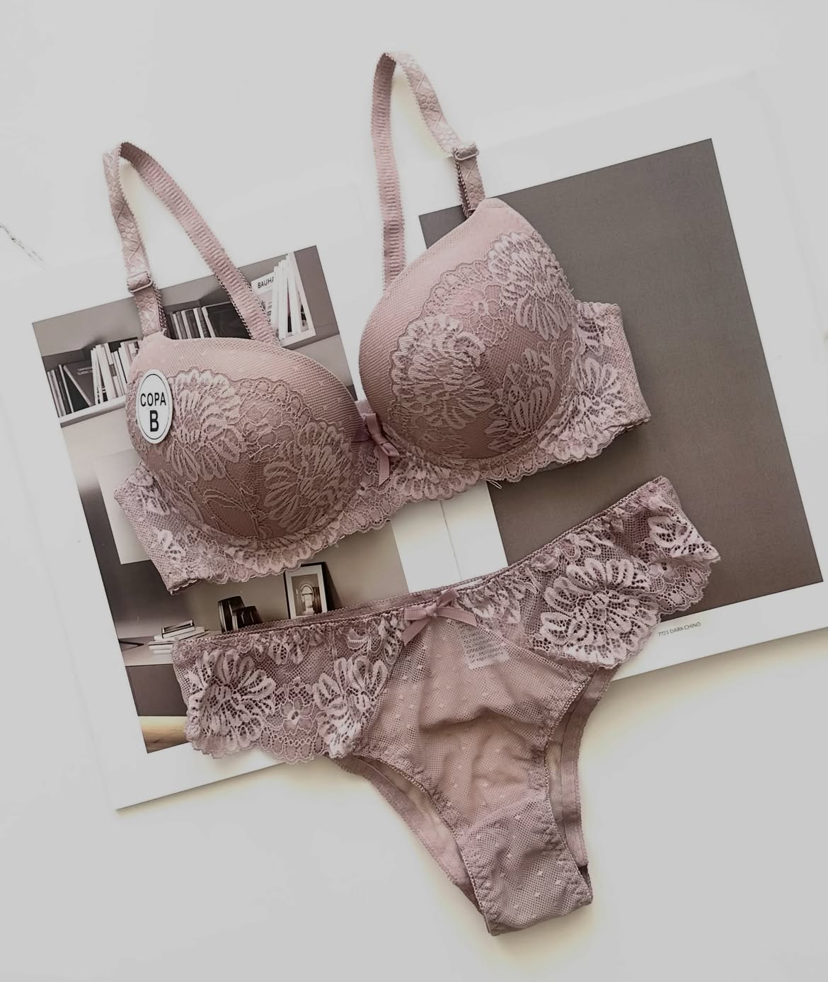 Floral Lace Lingerie Set (Pack of 3)