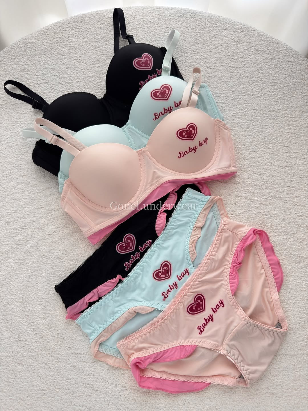 Cute Ruffle Lingerie Set (Pack of 3)
